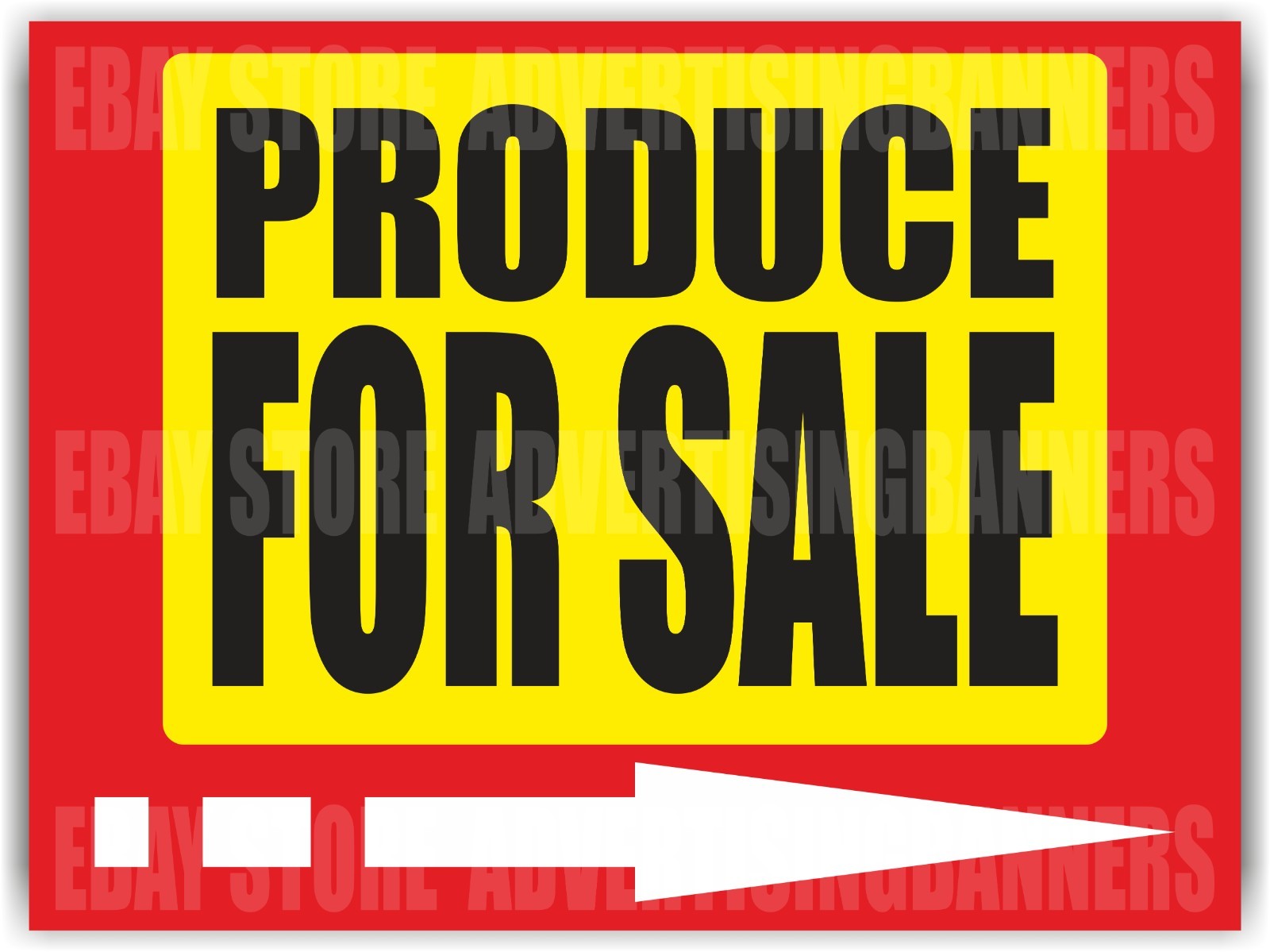 PRODUCE FOR SALE Yard Sign with H-Stakes FARM FRESH PRODUCE Vegetables Fruits