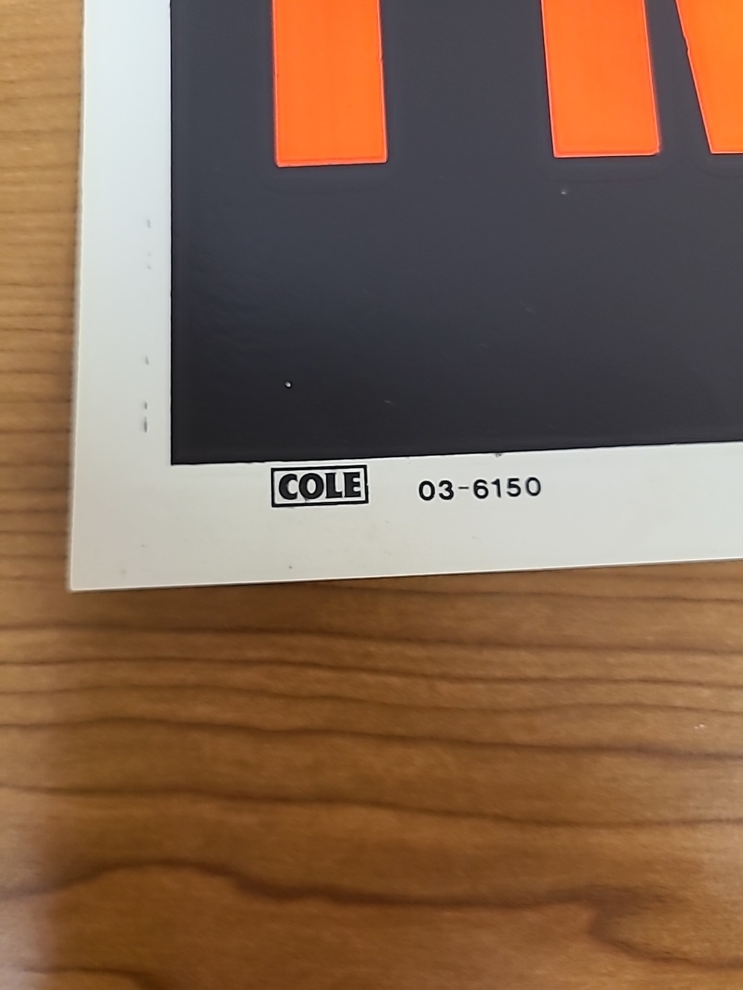 Private Sign 8” x 12&Prime; Cole Co., White Black Orange Paper