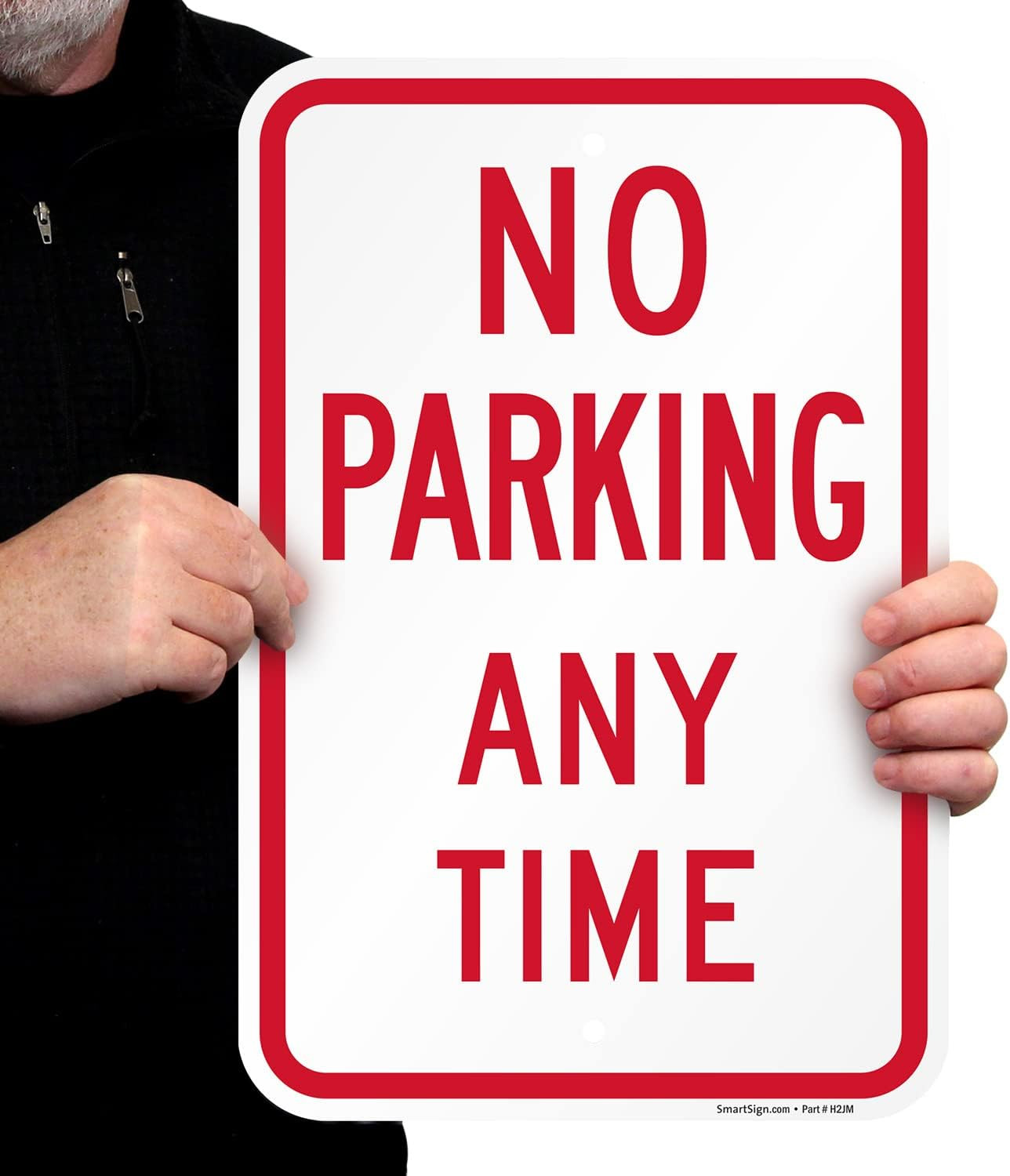 Basics 18 X 12 Inch “No Parking Any Time” Metal Sign, 120 Mil Aluminum Composite