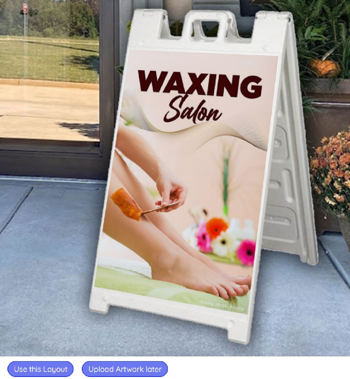 SideWalk Sign & 2 Plastic Sign Panels 24 »x36 » Custom Printed Your Text & Logos