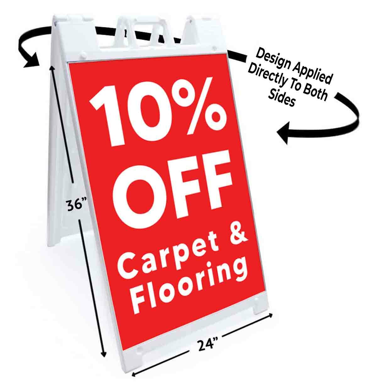 10% Off Carpet & Flooring Signicade 24×36 A Frame Sidewalk Sign Double Sided
