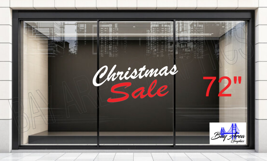 Christmas SALE Window Vinyl Sticker Sign Oracal 651 Holiday Shop Graphic 🎄