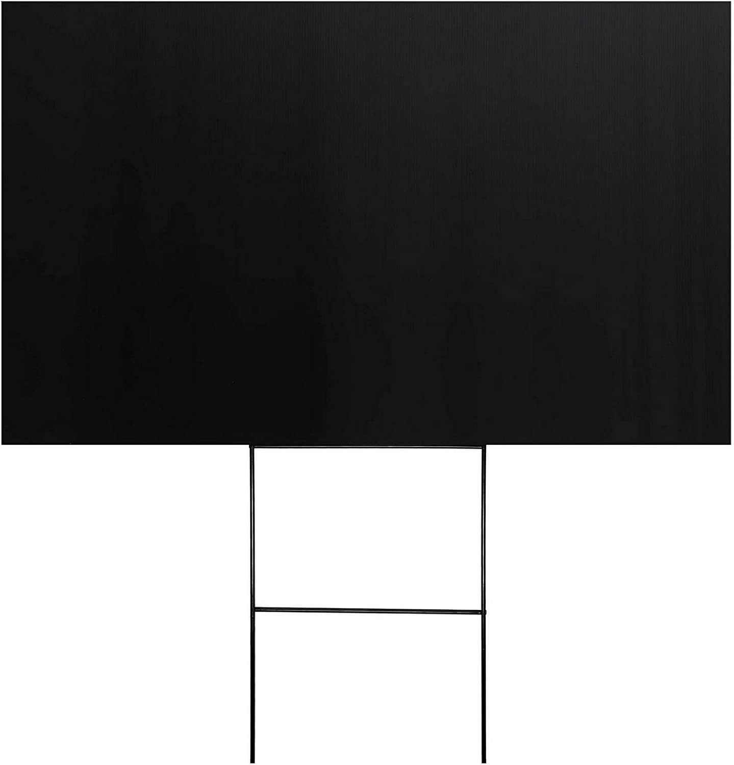 Black Corrugated Plastic Board Yard Signs – 24×36, 8 Pack