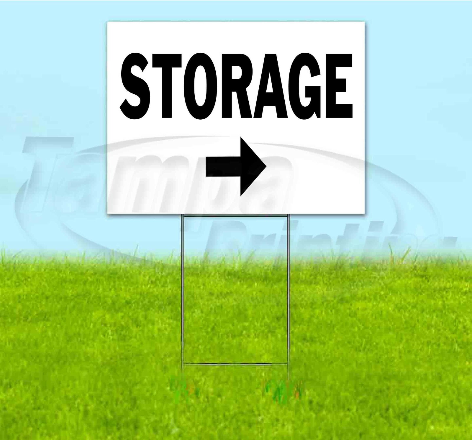 STORAGE ARROW 18×24 Yard Sign WITH STAKE Corrugated Bandit DIRECTIONAL