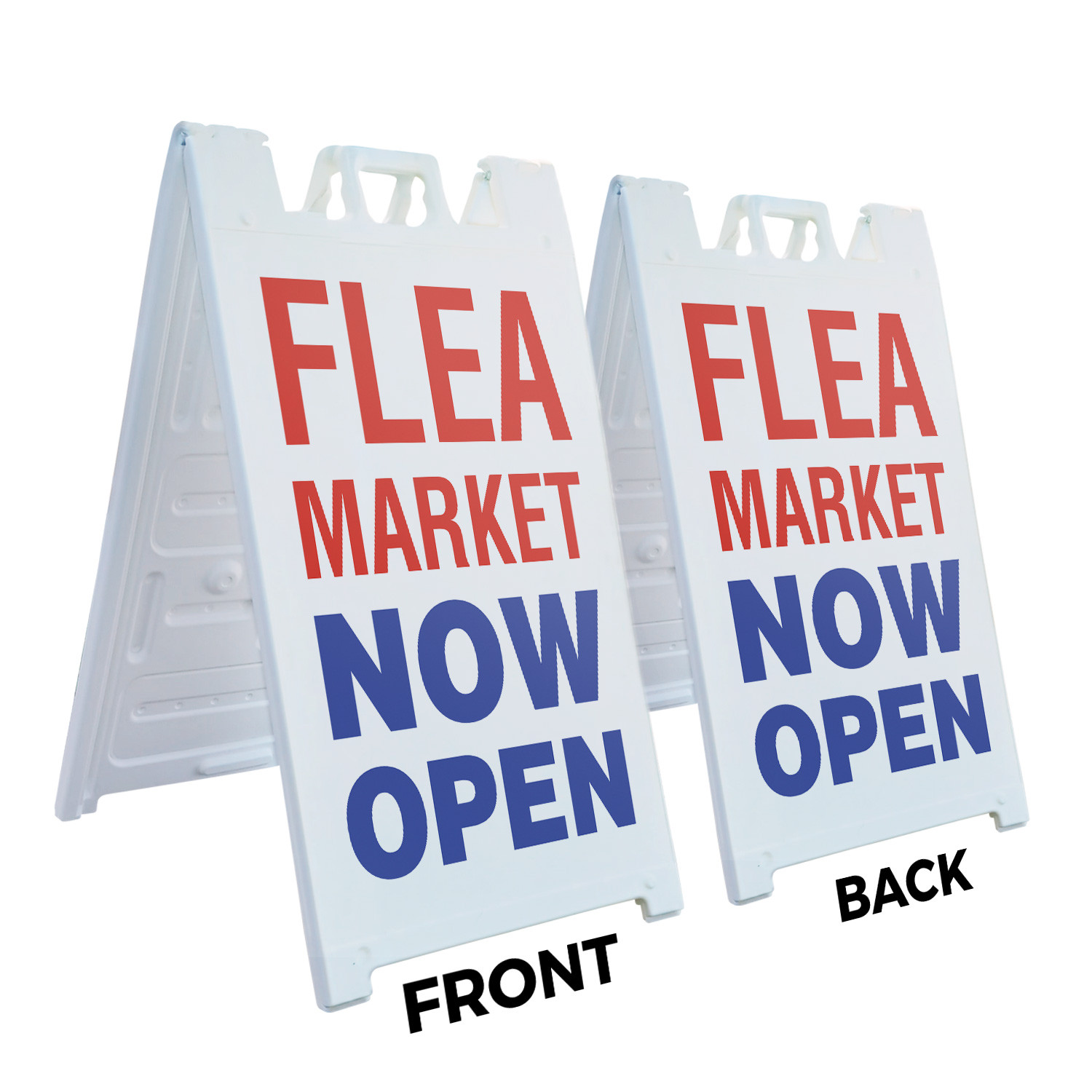 Flea Market Now Open Heavy Duty A-Frame Sidewalk Sign Grand Opening Local