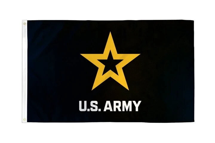 U.S. Army (Black) Flag 3x5ft Poly Military Flag