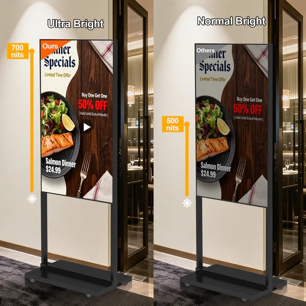 32&Prime; 2K Ultra HD Digital Signage 700nits Floor Standing Commercial Screen