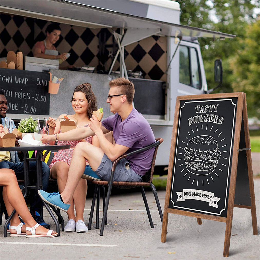 Magnetic A-Frame Chalkboard Message Sign Board Extra Large 44&Prime;x22&Prime; Free Standing
