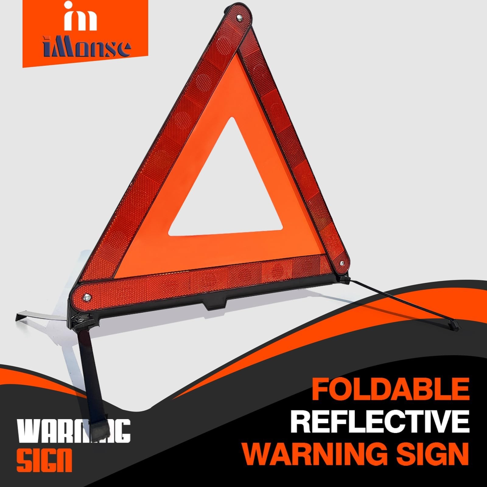 Warning Safety Triangle Kit, Emergency Roadside Warning Reflective Triangle 2…