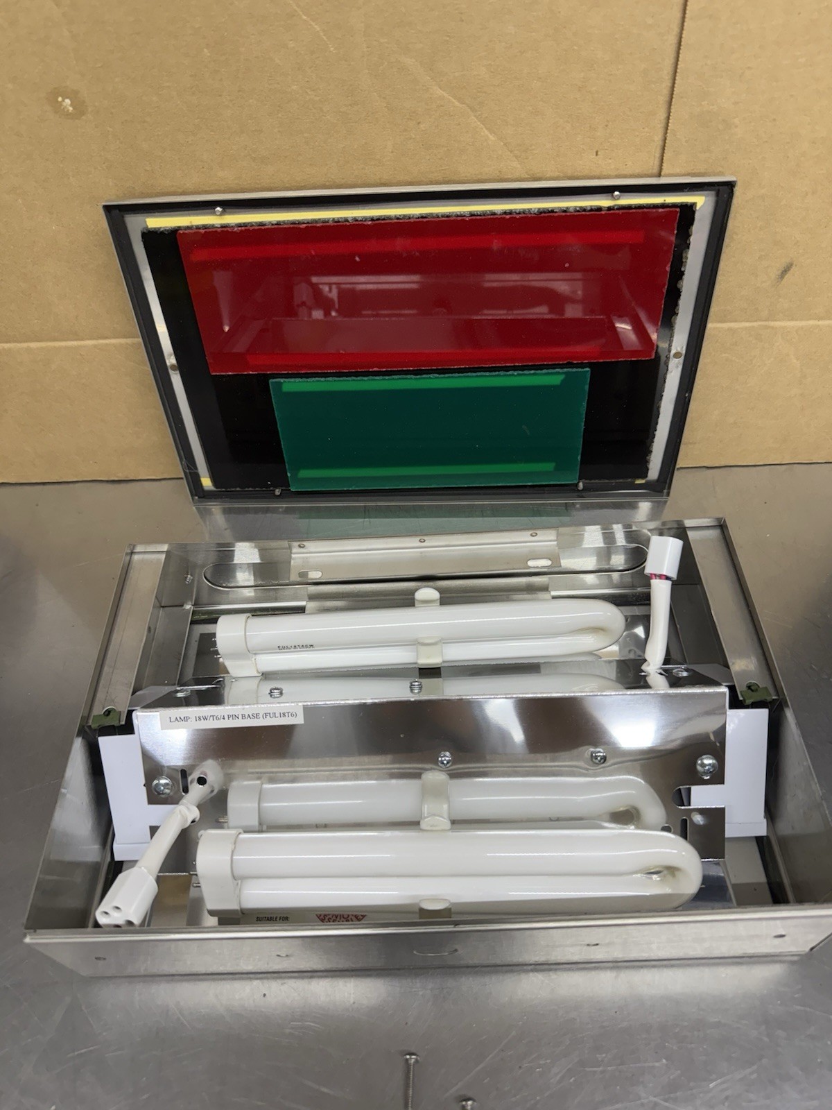 Cole Lighting S2257-N Open Closed Sign Outdoor Stainless Enclosure New 120V