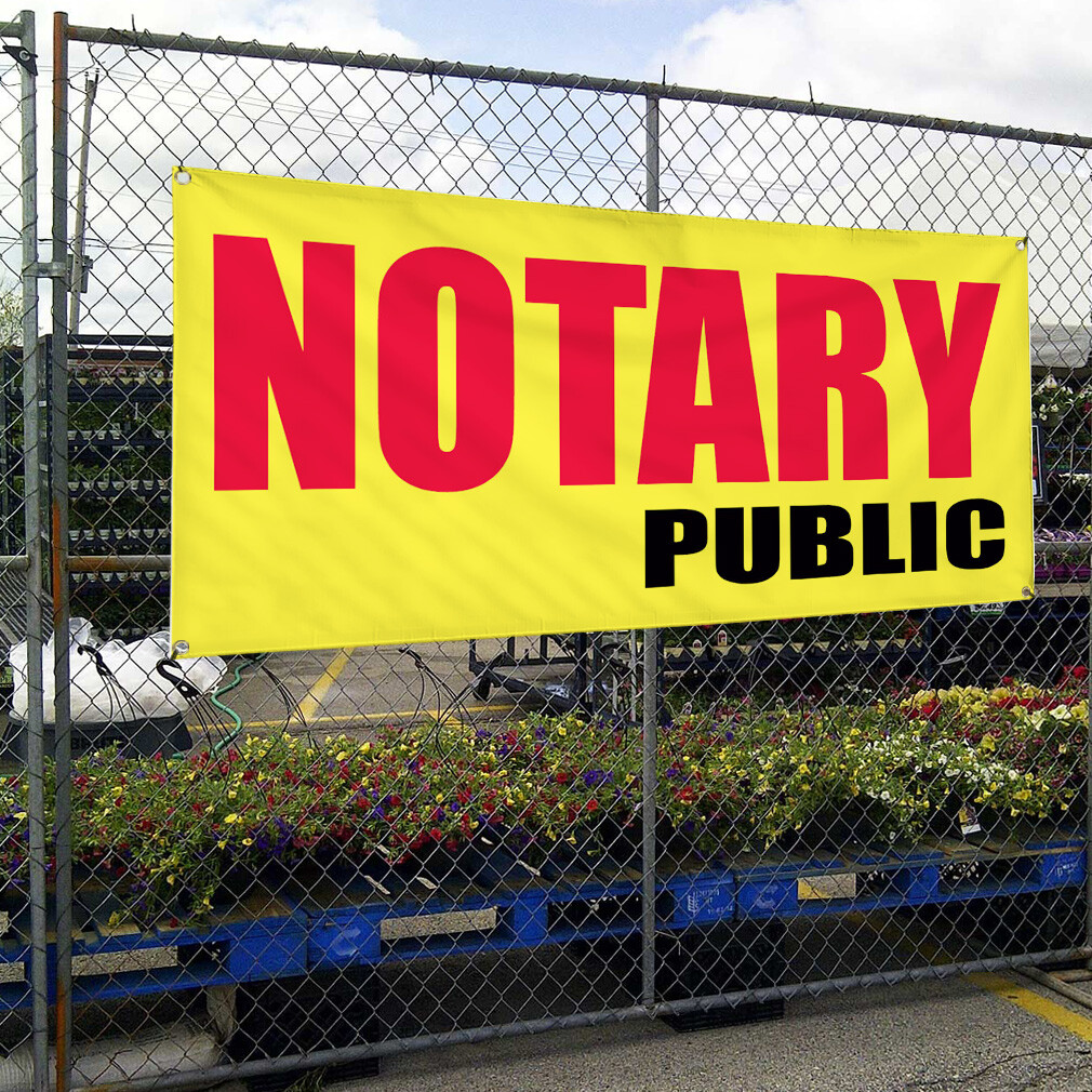 Vinyl Banner Multiple Sizes Notary Public Promotion Business A Business Outdoor
