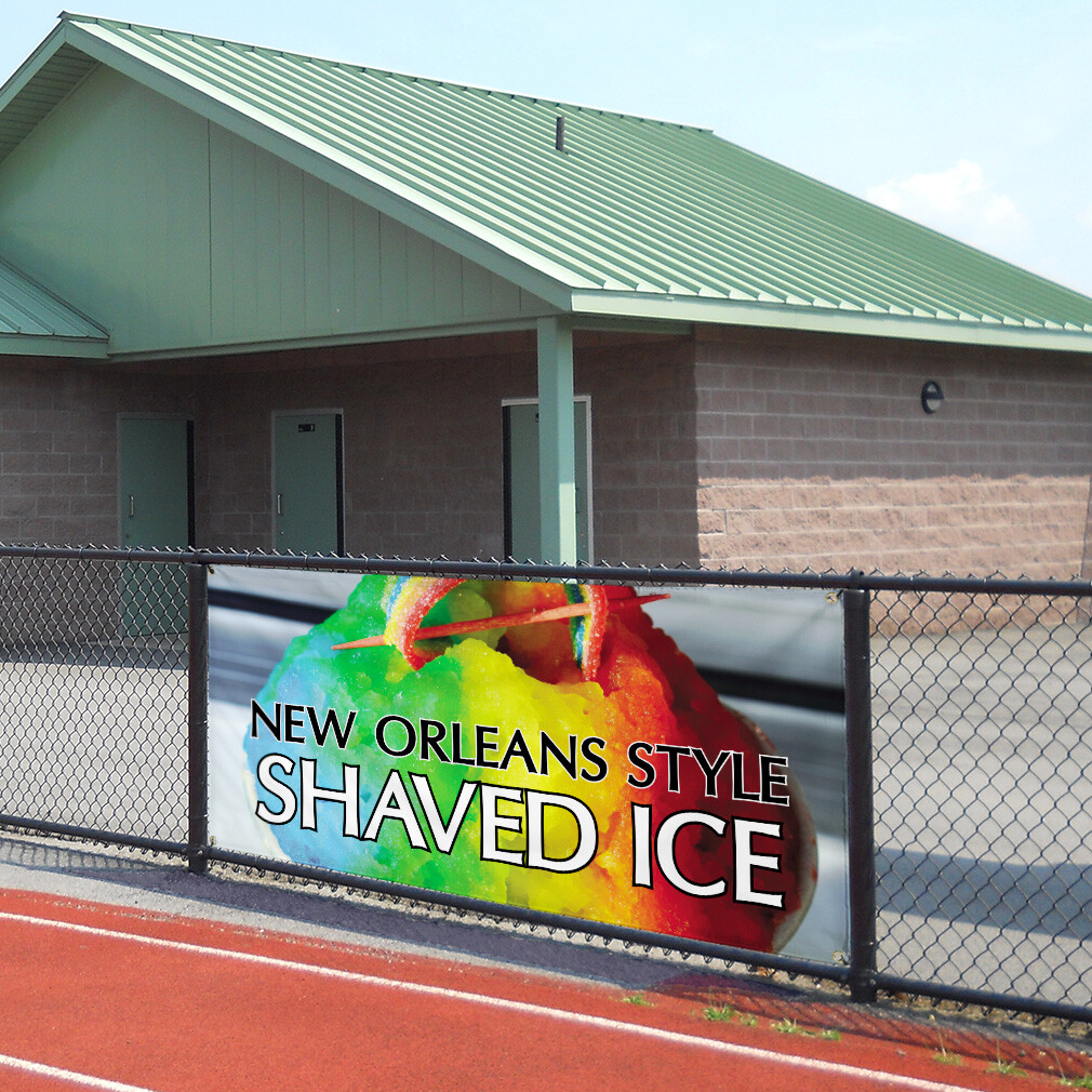 Vinyl Banner Multiple Sizes New Orleans Style Shaved Ice Restaurant & Food
