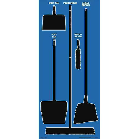 Zoro Select 34Gn41 Store-Boards, 68X30 In, Black/Blue, Accu-Shield, 34Gn41