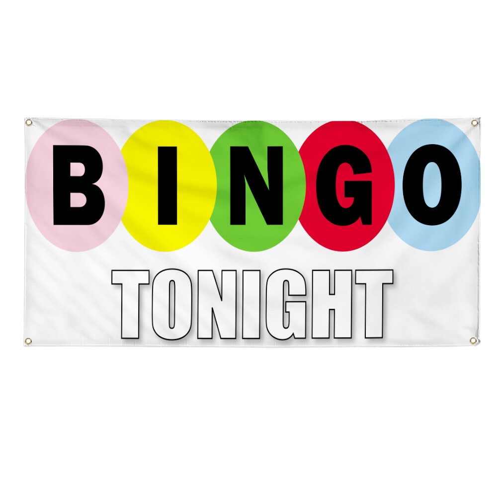 Vinyl Banner Multiple Sizes Bingo Tonight Business Business Fundraising Outdoor