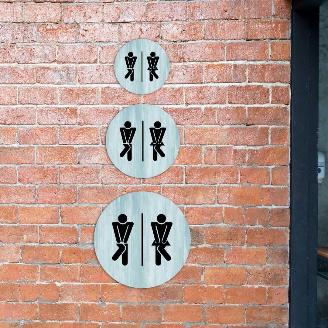 Circle Plus – Fun Restrooms Wall or Door Sign | Fun Restroom Sign