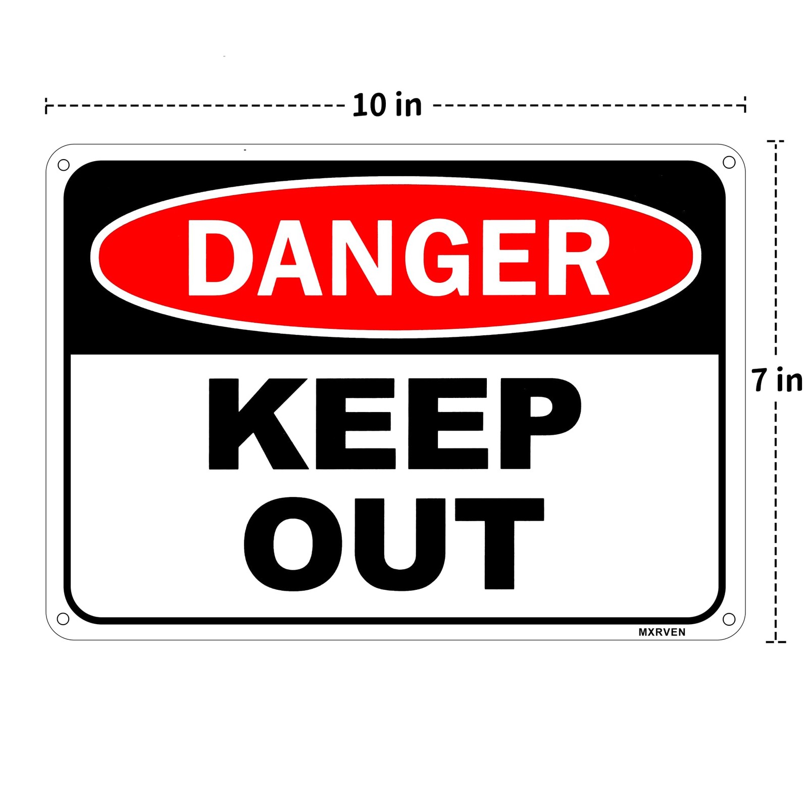 2 Pack Danger Keep Out Reflective Aluminum Waterproof Metal Signs Panels 10×7&Prime;