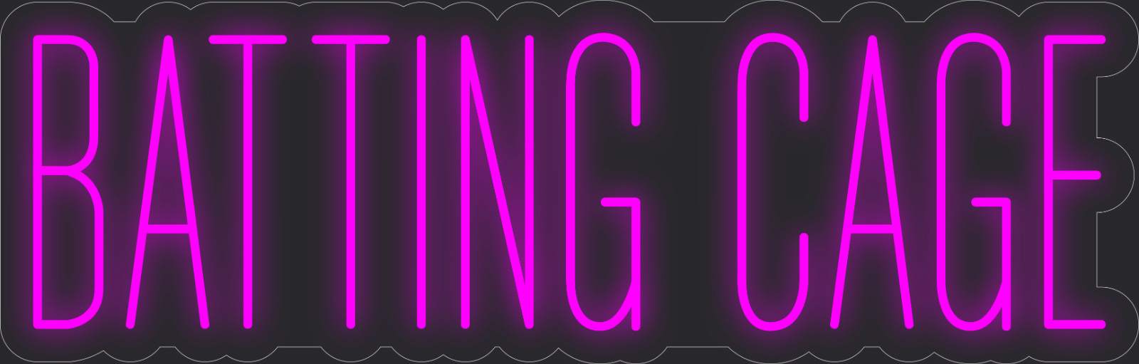 Batting cage Neon LED Sign Business Wall Decor Lighted Store Sign 36 x 11 in.