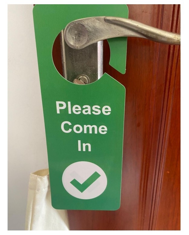 8 PCS 3.5X9.5 » Door Hanger Tags Sign Office Work in a Meeting Do Not Disturb