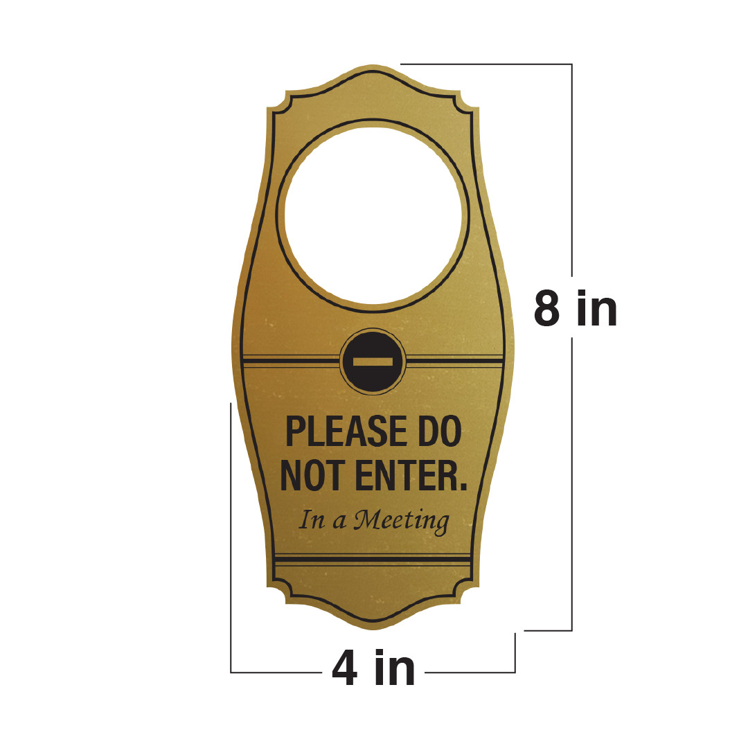 Signs ByLITA Please Do Not Enter. In a Meeting Door Hanger