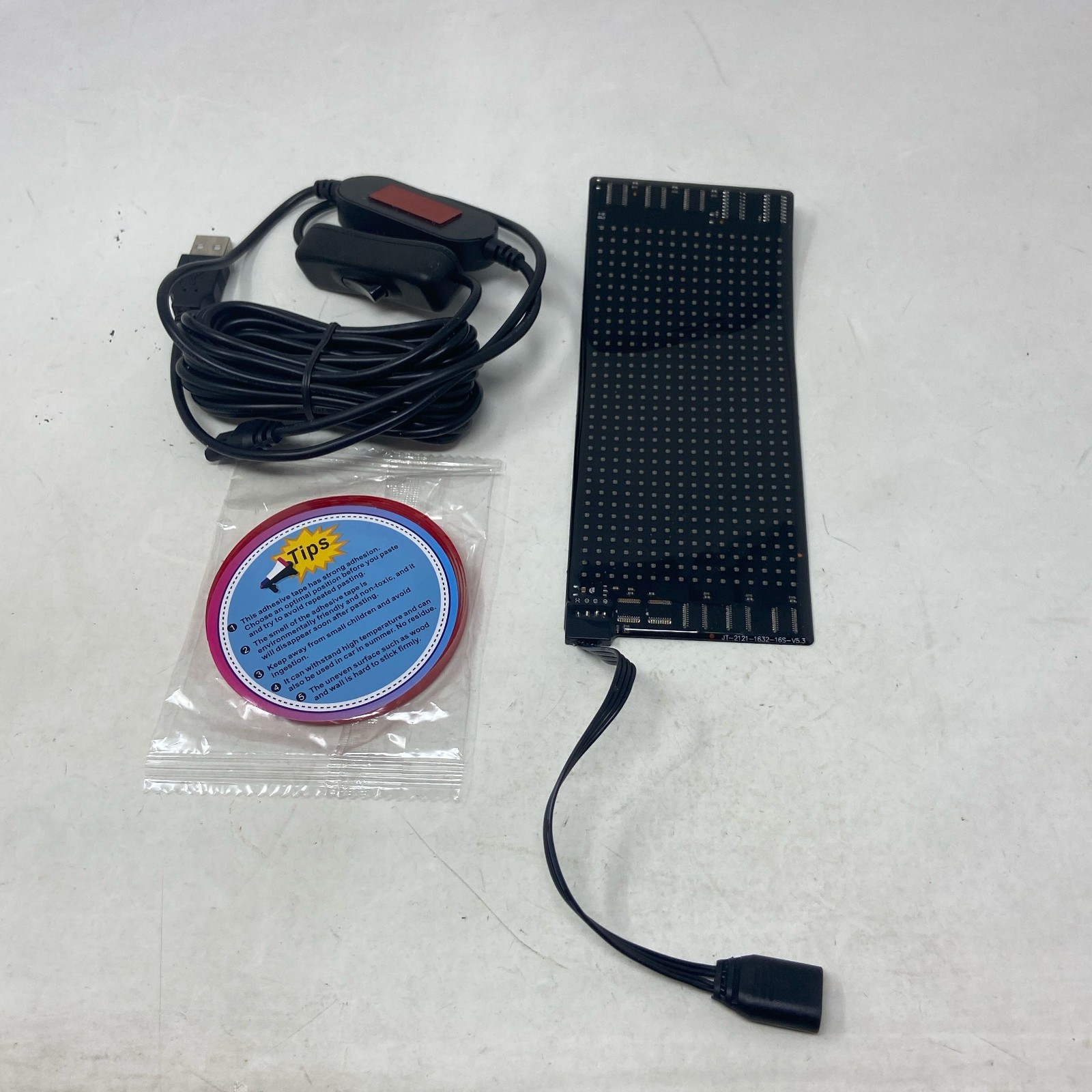 JTPD RGB Programmable LED Scrolling Sign 12x60cm Black, App Control