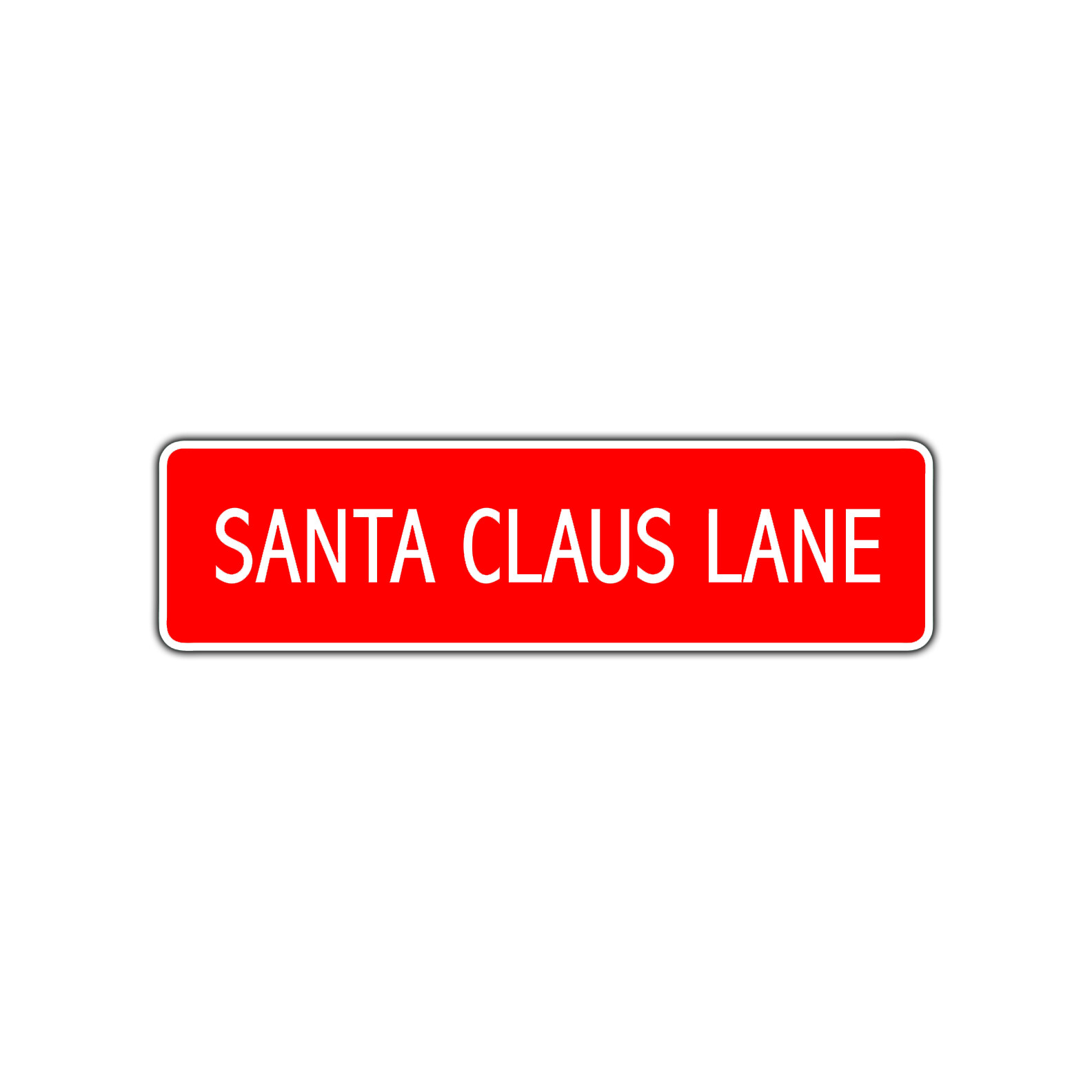 Santa Claus Lane Christmas Street Sign Home Bars Décor Christmas Gift Metal Sign