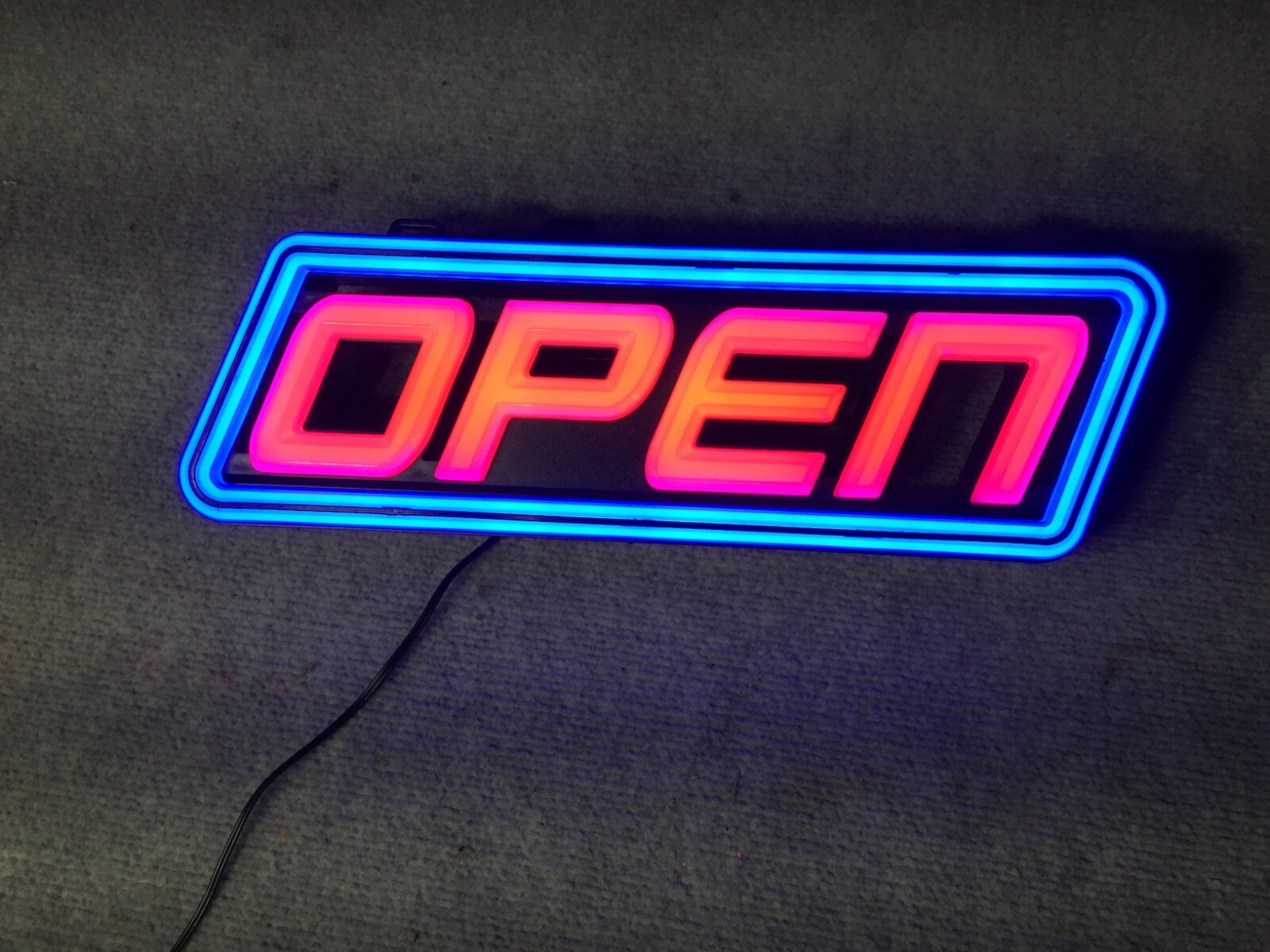 Super Bright LED Open Sign – Ultra Bright LEDs in Vibrant Red & Blue 15&Prime; x 5&Prime;