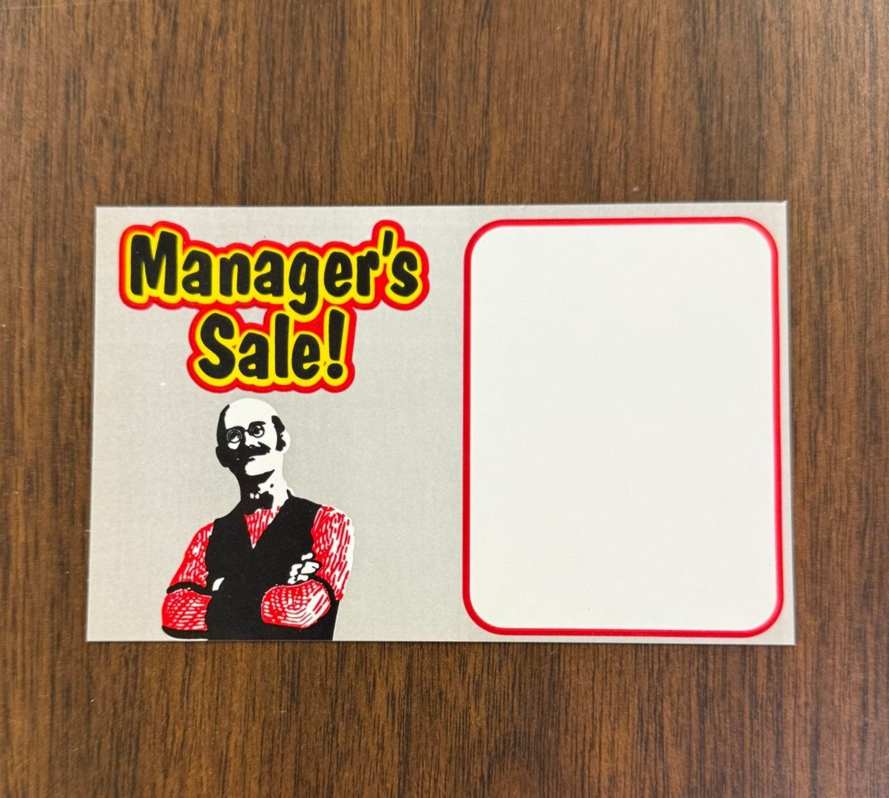 Manager Special Price Signs – Shelf Card -Price Cards for Retail -5.5&Prime;w x3. »5H