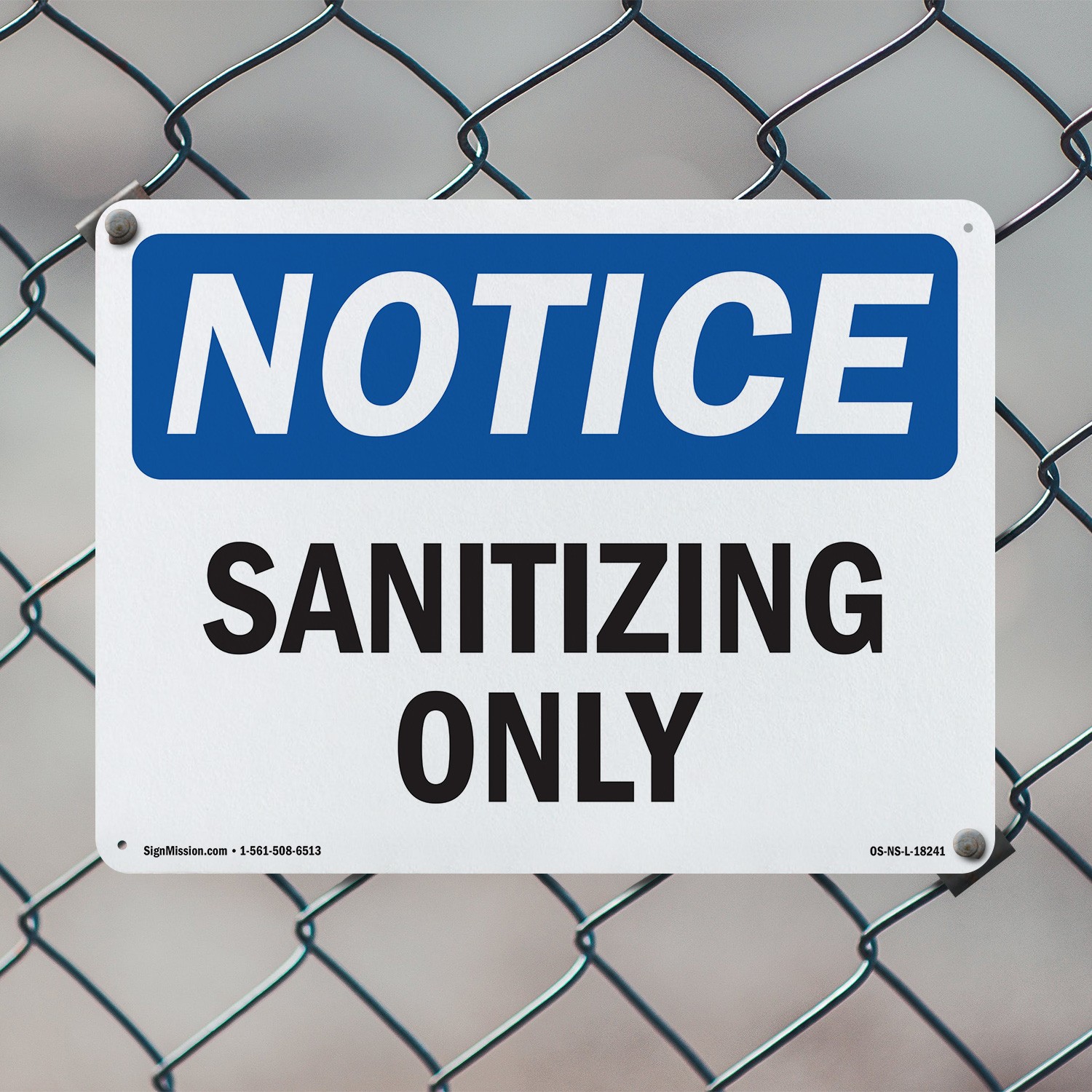 Sanitizing Only OSHA Notice Sign Metal, Plastic, Or Decal – 5 or 10 Pack