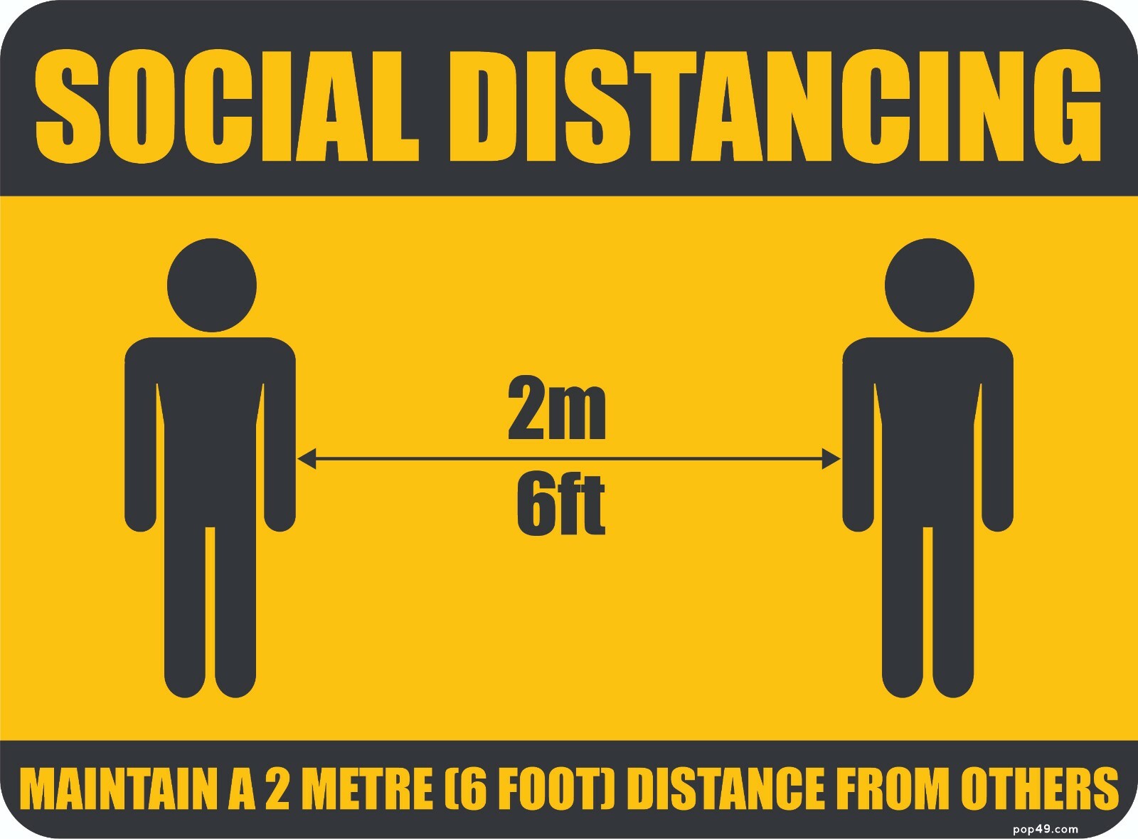 Social Distancing sign 8.5&Prime;X 11&Prime;