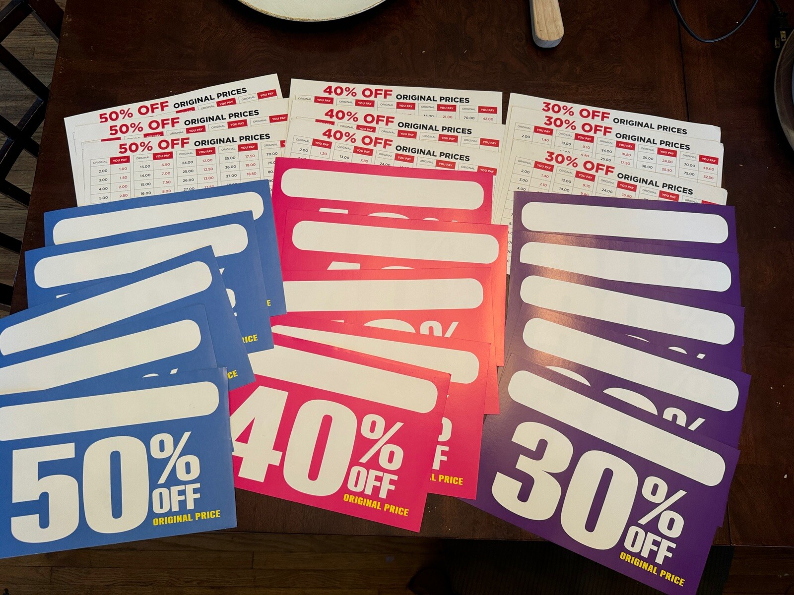Up to 50% Percent Off Sign Bundle Pack30%, 40% & 50%,