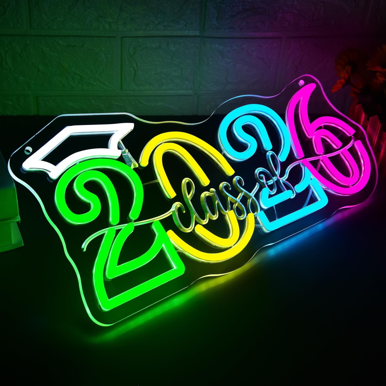 Class of 2026 Neon Sign for Graduation Decorations Colorful LED Neon Light fo…