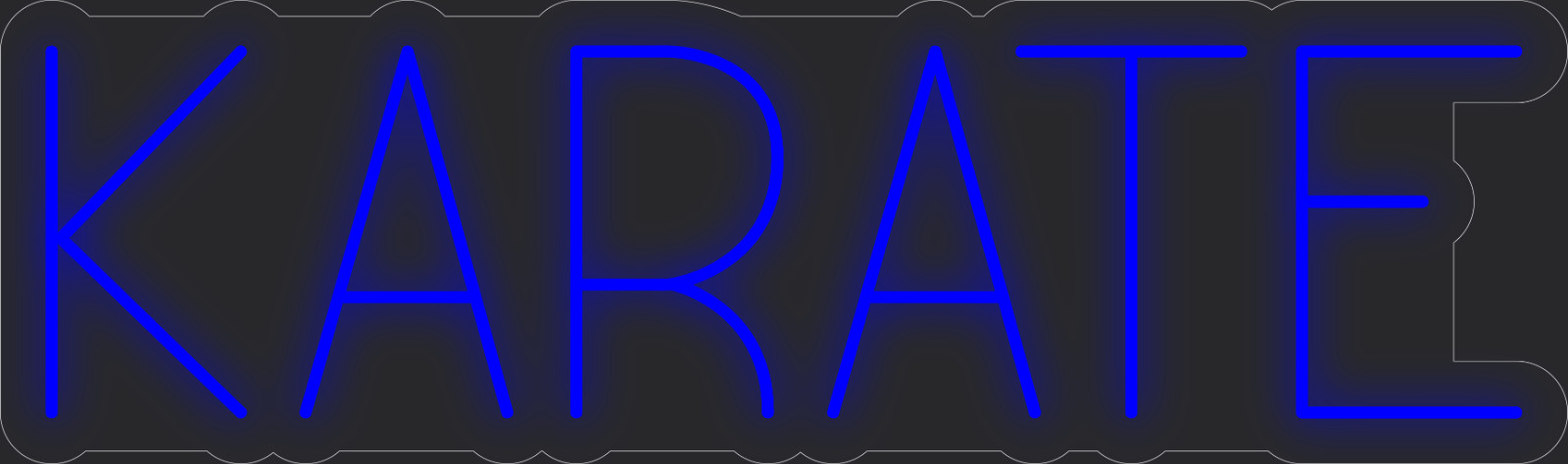 Karate Neon LED Sign Business Wall Decor Lighted Store Sign 36 x 11 in.