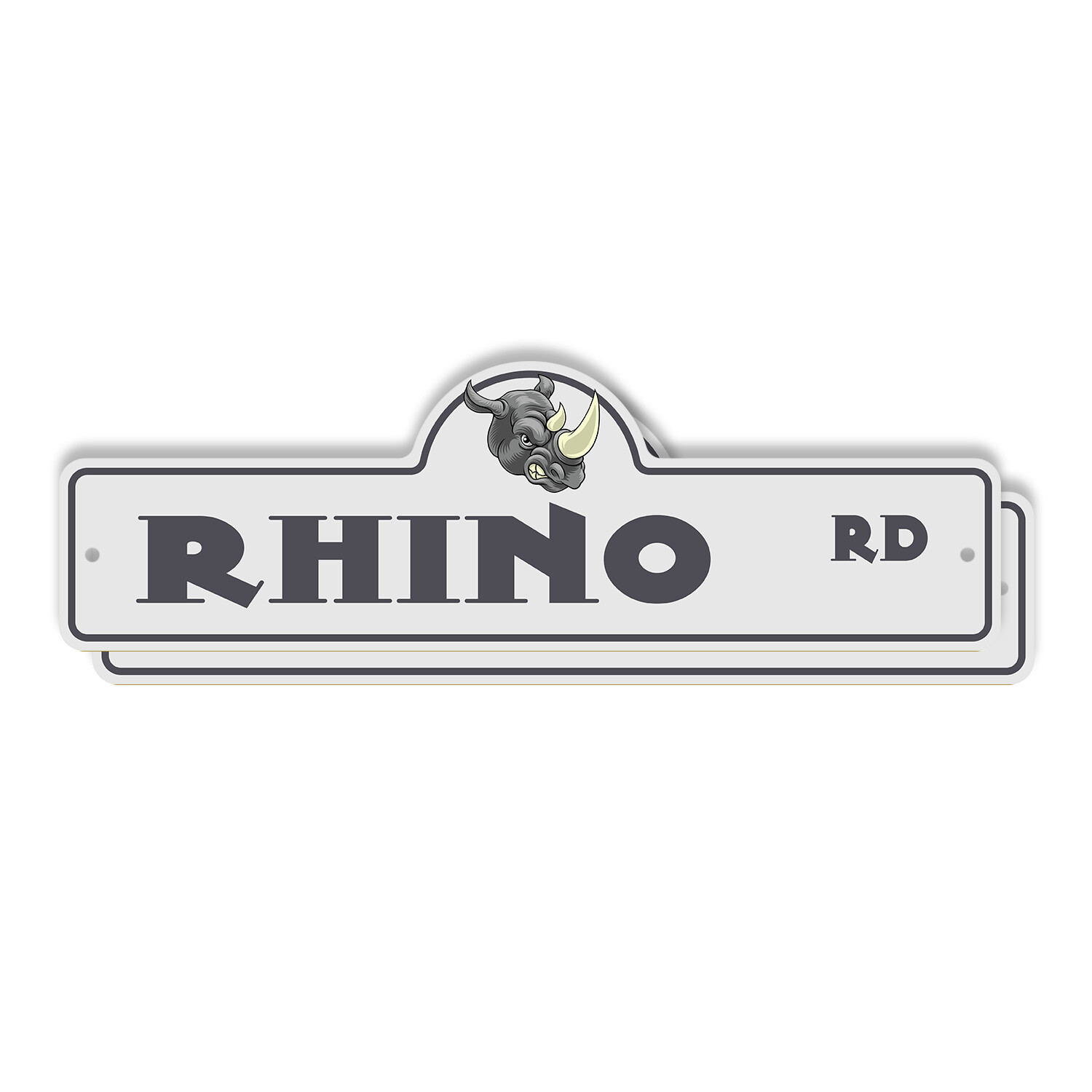 Rhino Plastic Street Sign Crossing Xing Gift Novelty Funny