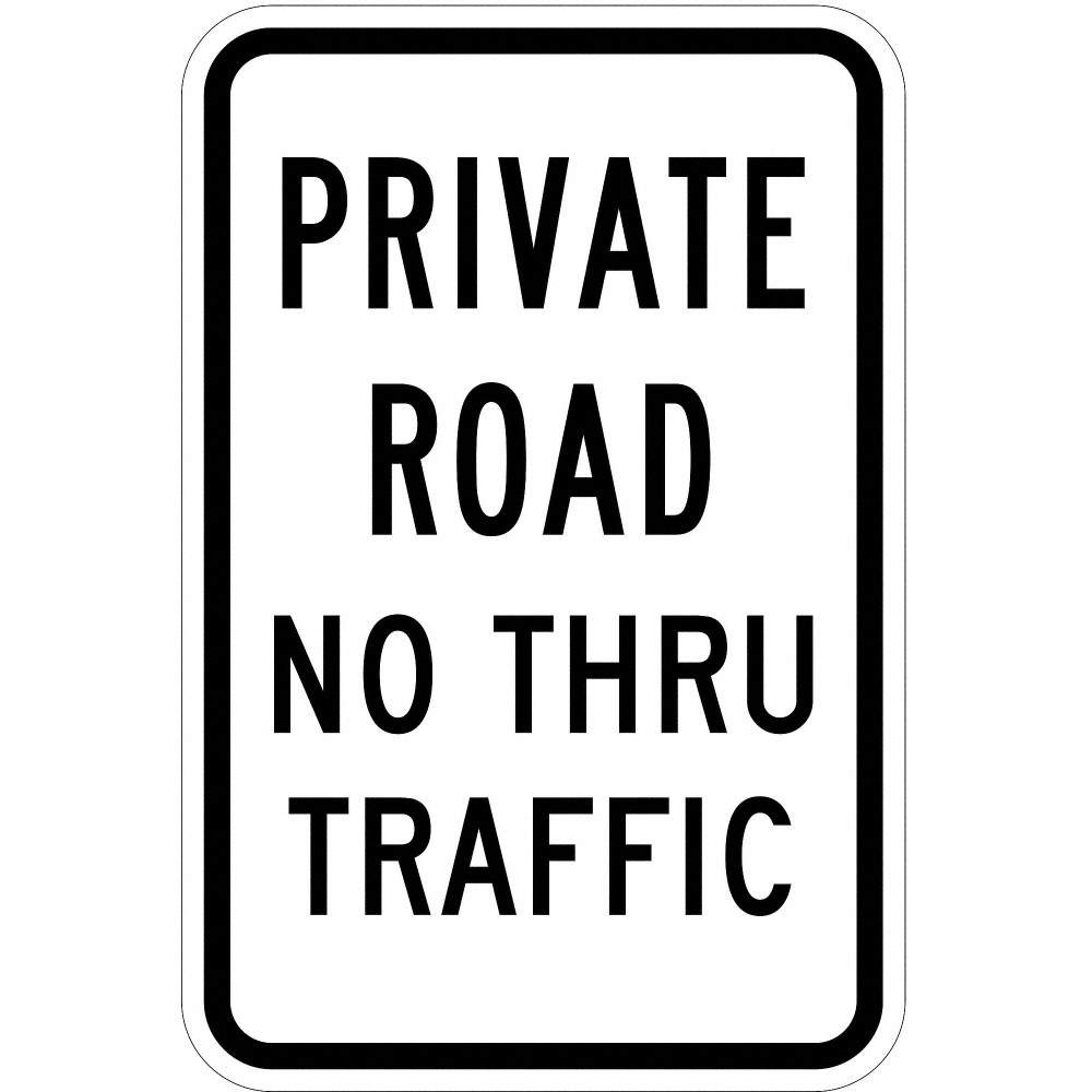 LYLE T1-1019-HI_12x18 Private Drive & Road Traffic Sign,18×12&Prime; 36A801