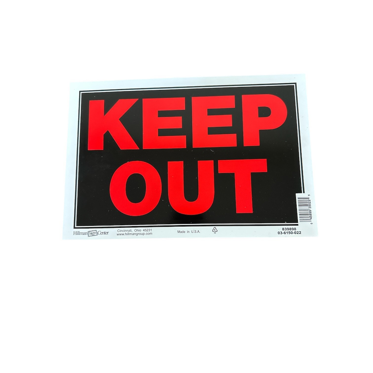 Hillman 8&Prime; x 10&Prime; Plastic Signs Various Models New