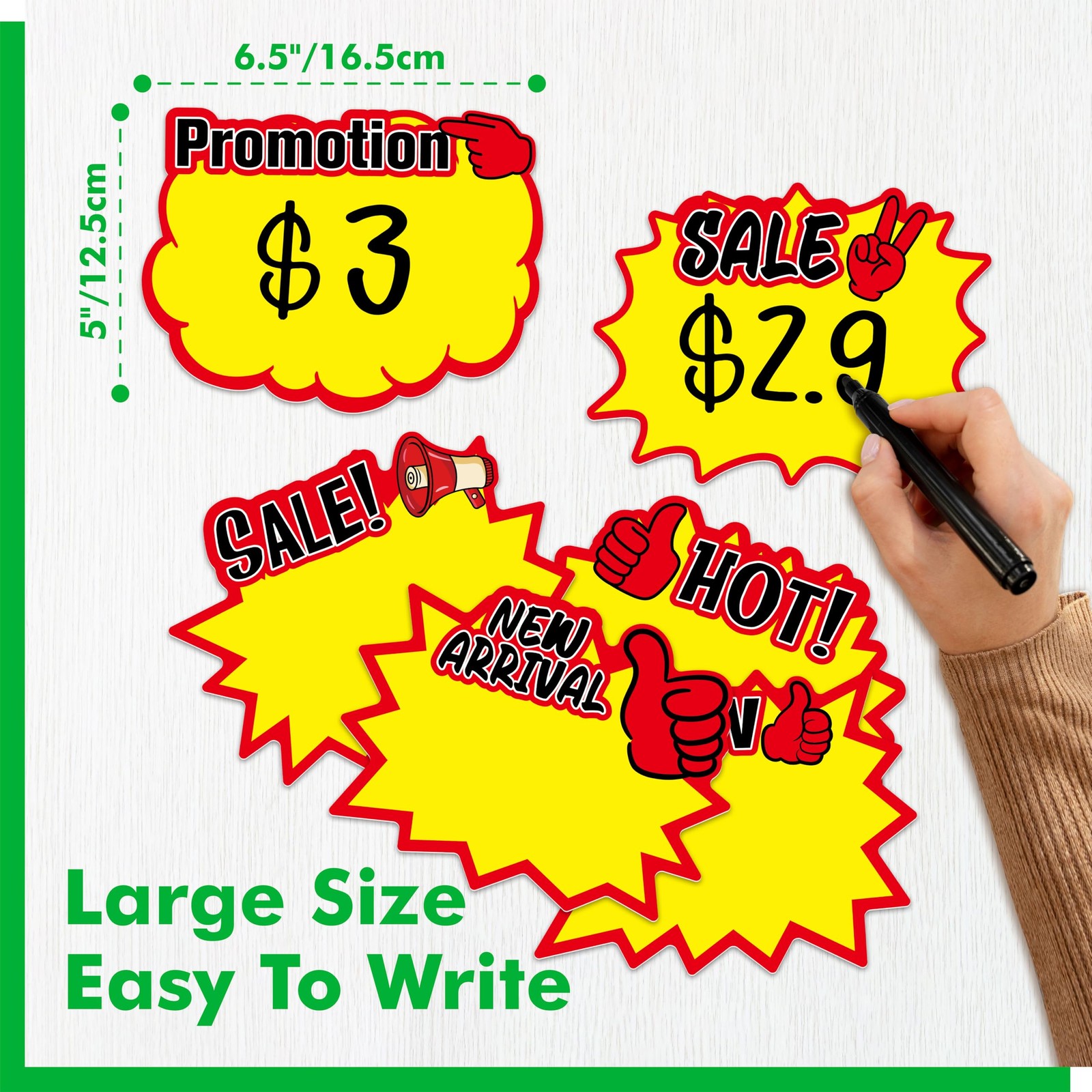 60 PCS Starburst Sign Cards, 6 Blank Star Shape Pricing Tags for Supermarkets…