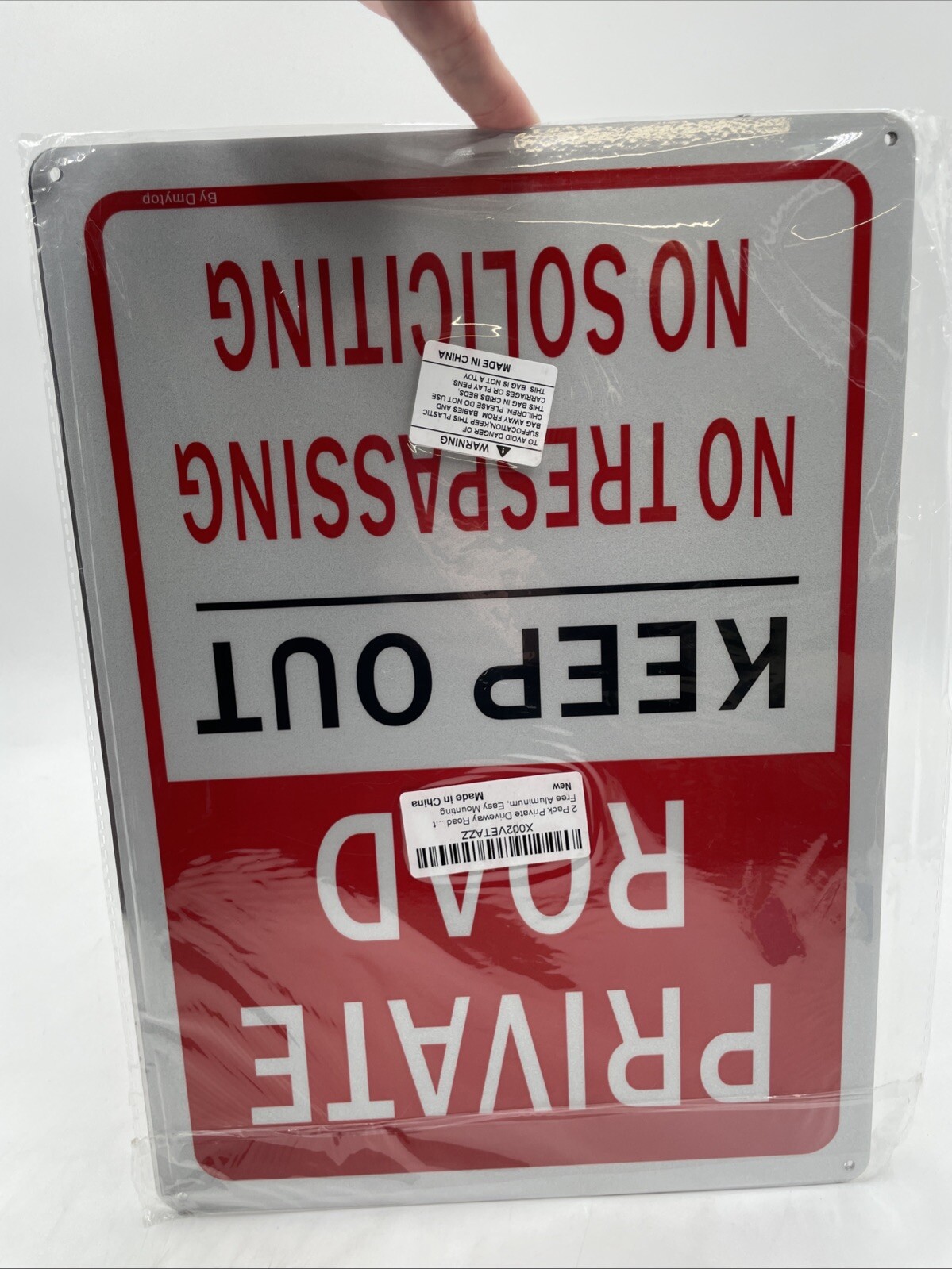 Private Road No Tresppassing no Soliciting Sign 10×12&Prime; Heavy Gauge Aluminum