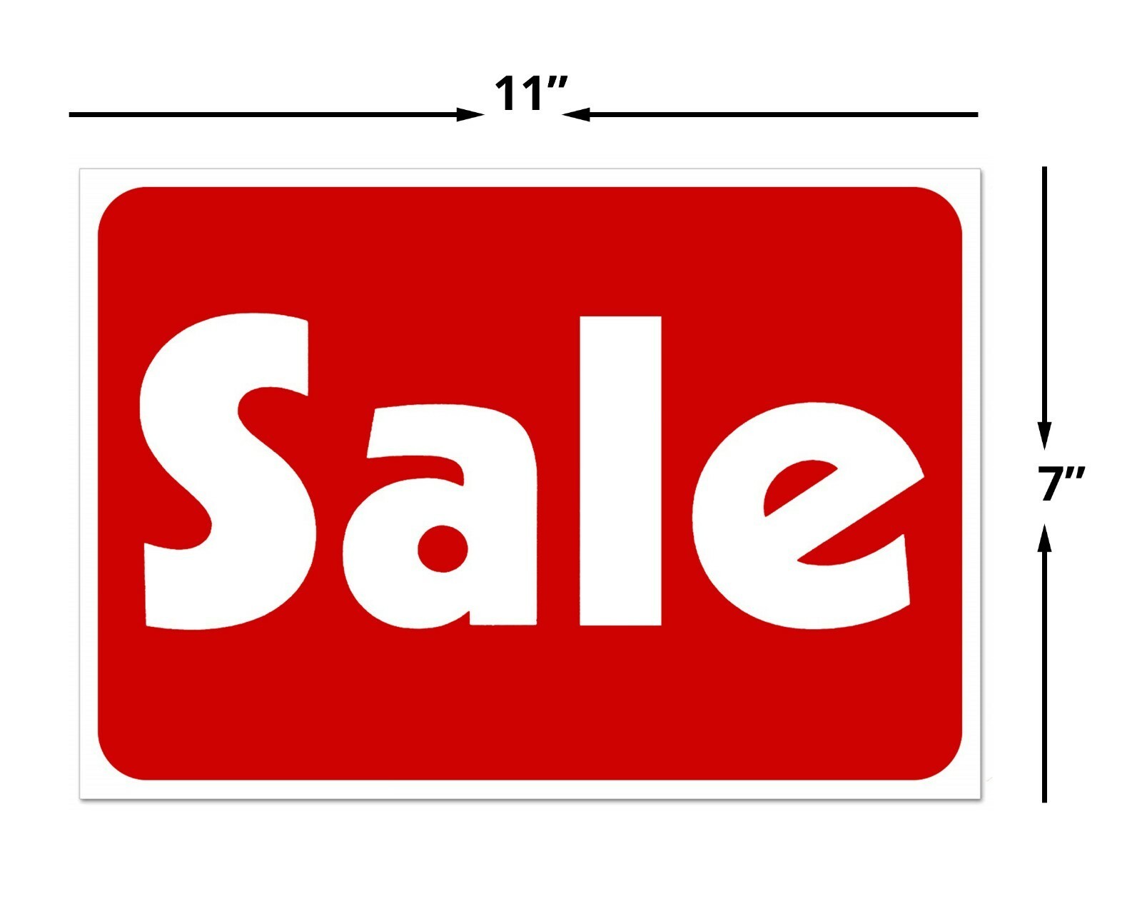 11”x7” Waterproof Plastic Sale Sign (Retail Business Shopping)
