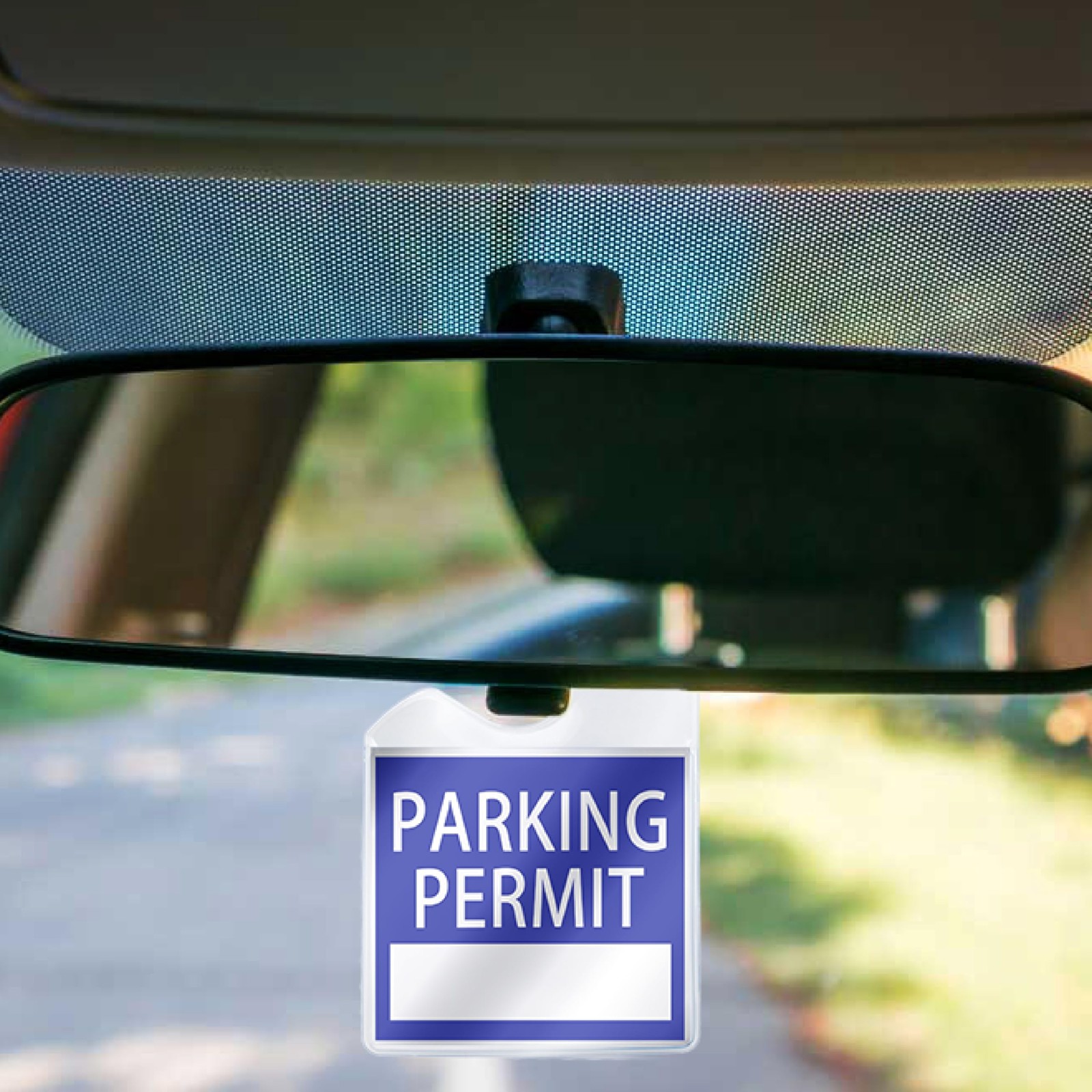 ecocstm 10 PCS Clear Parking Permit Holder, Rear View Mirror Hanger, Car…