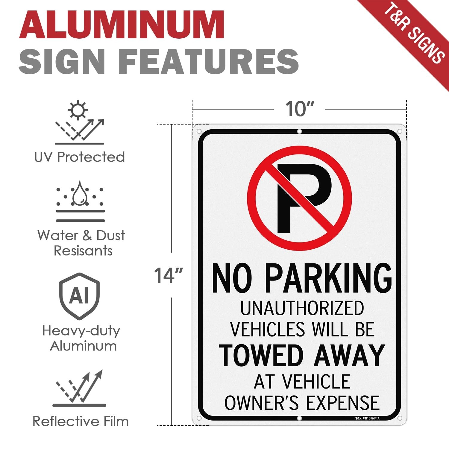 No Parking Sign – Unauthorized Vehicles Towed Away At Vehicle Owner&rsquo;s Expense…