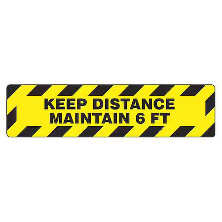 Floor Sign, 6 In H, 24 In W, Vinyl, English, Psr290, Psr290