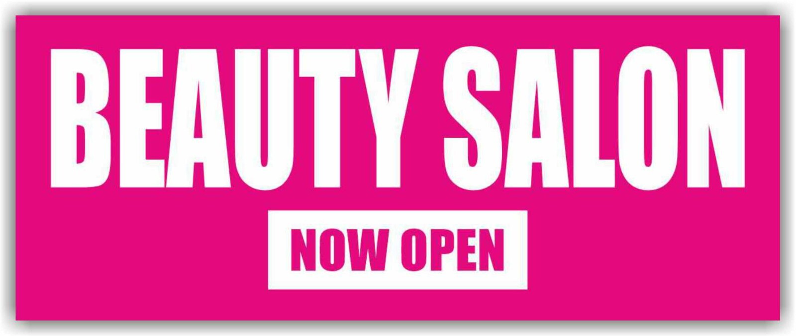 BEAUTY SALON NOW OPEN Advertising Banner Vinyl Mesh Sign Nails Hair Spa Barber