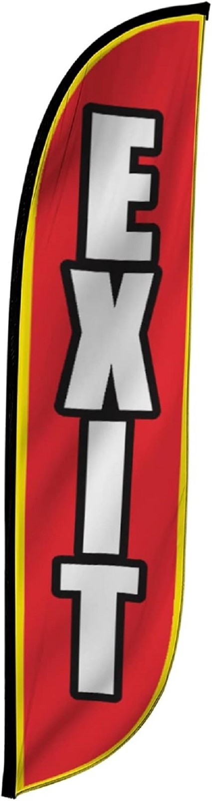 Entrance & Exit Advertising Business Swooper Feather Banner Flags – 12 Feet Tall