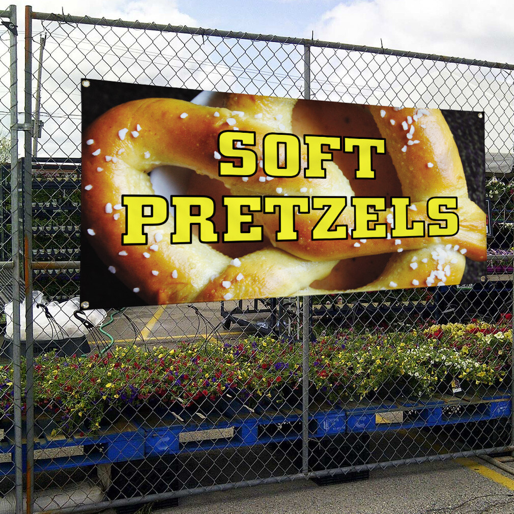 Vinyl Banner Multiple Sizes Soft Pretzels Outdoor Advertising Printing G Outdoor