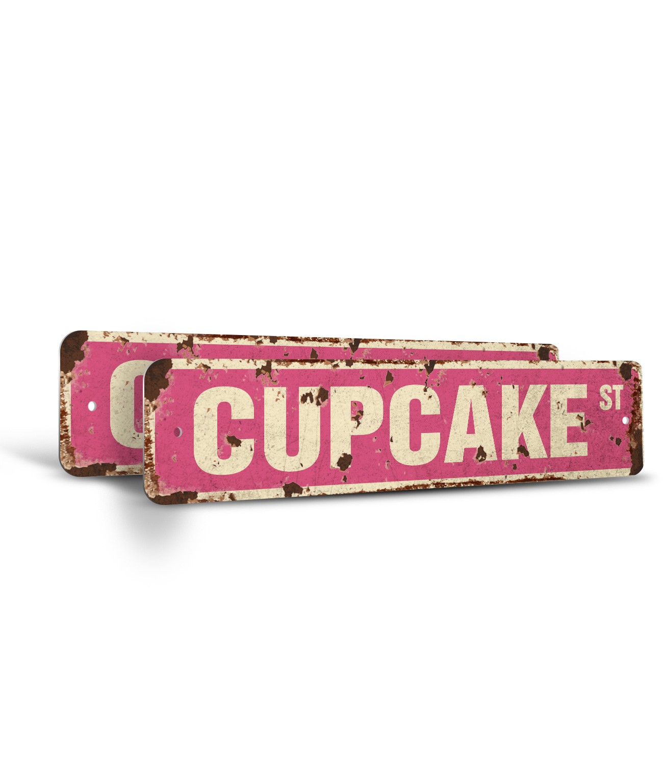 CUPCAKE Vintage Style Street Sign Metal Plastic bakery cake cookies sweets candy