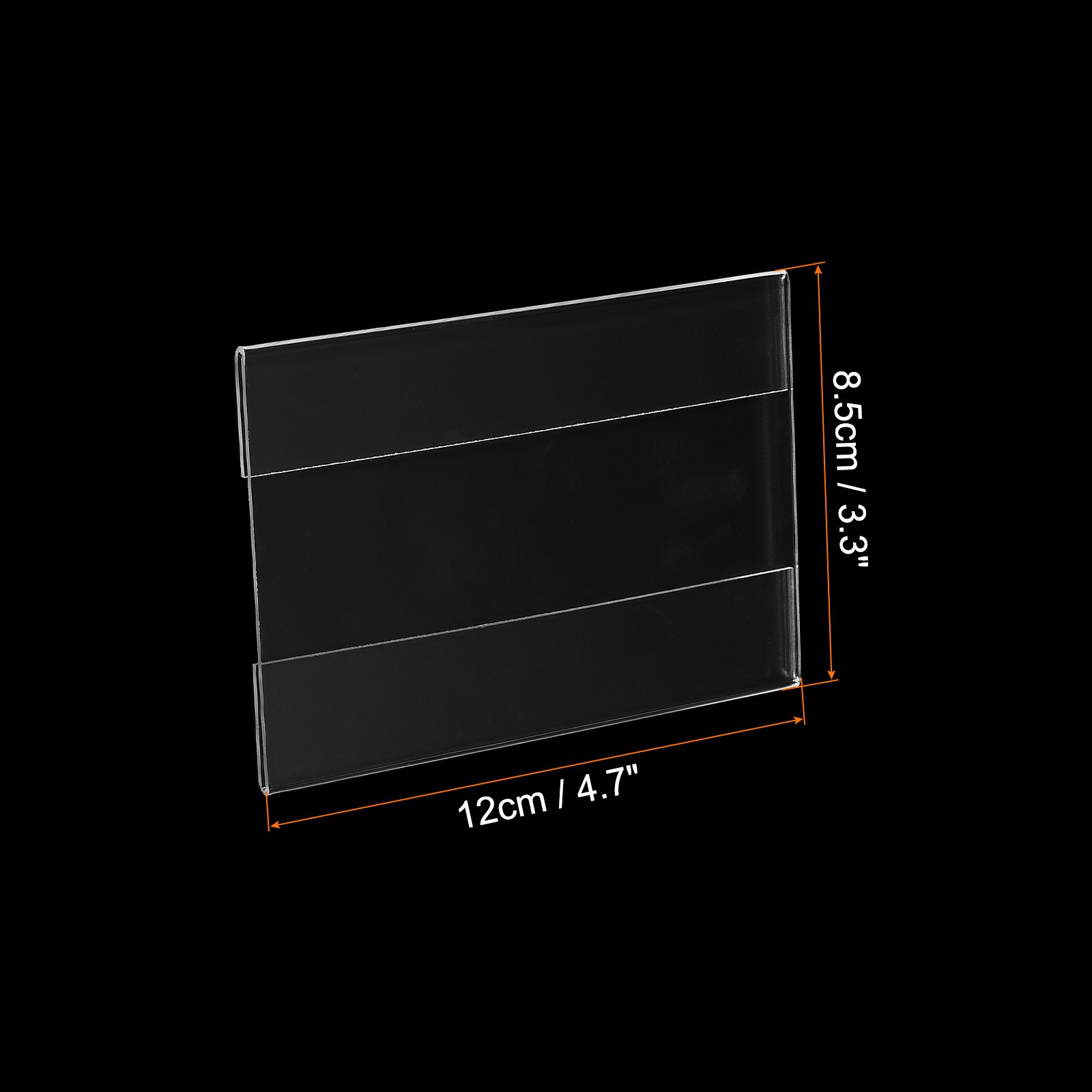 10Pcs 3.5×4.5&Prime; Wall Mount Acrylic Sign Holder with Tape for Office, Clear