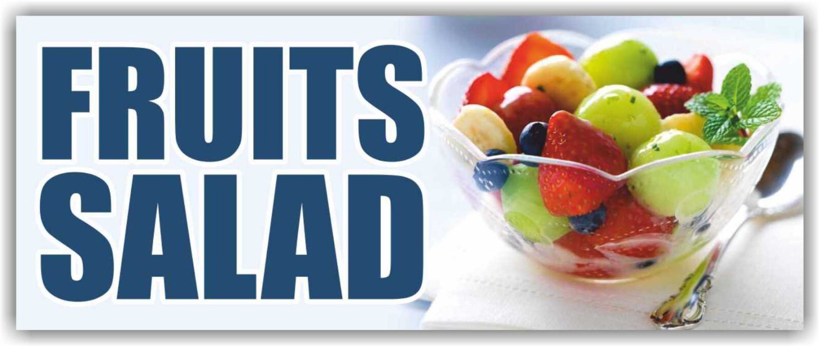 FRUITS SALAD Advertising Banner Vinyl Mesh Sign Healthy food farm stand produce