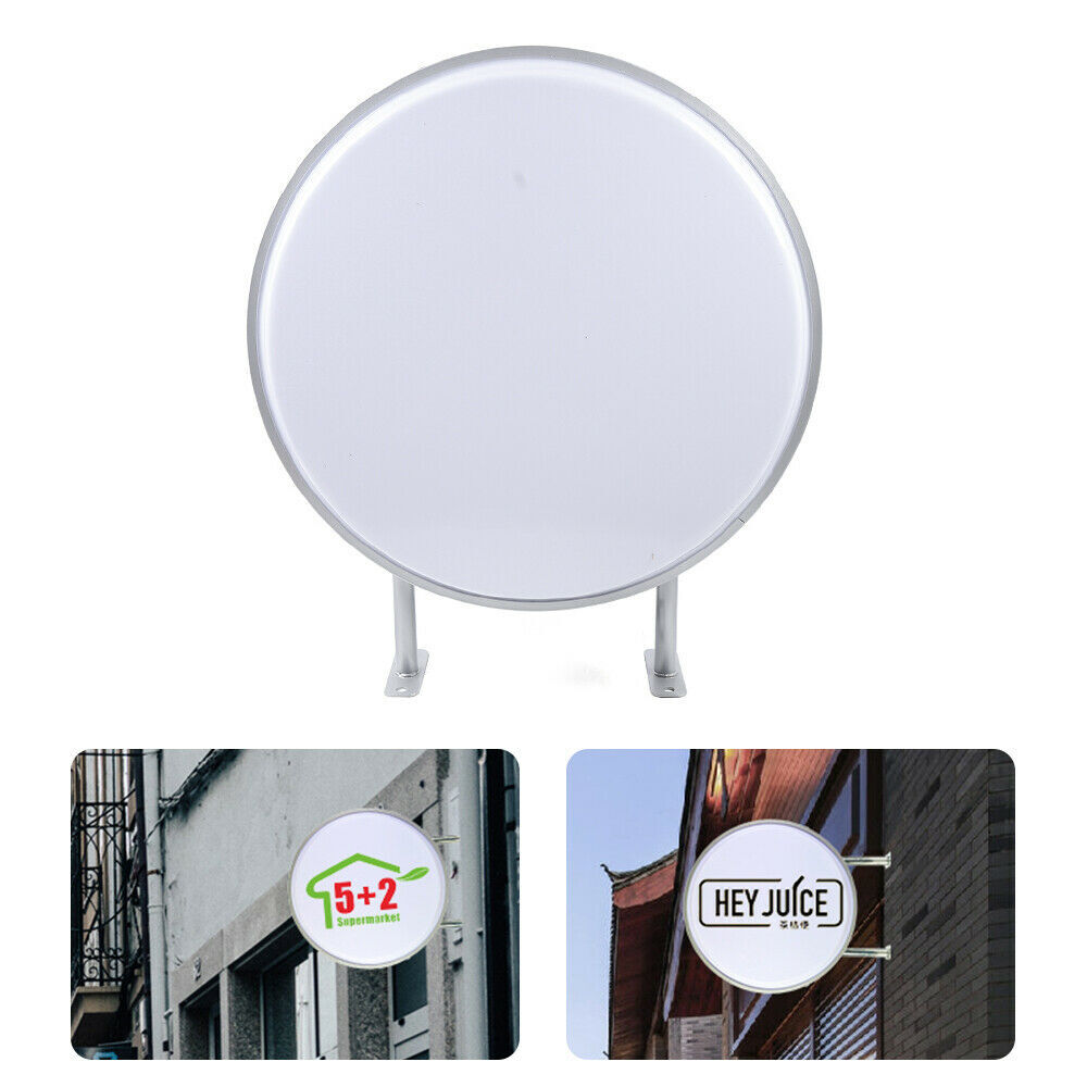 24&Prime; LED Double Sided Round Light Box Outdoor Sign Advertising Projecting Lights