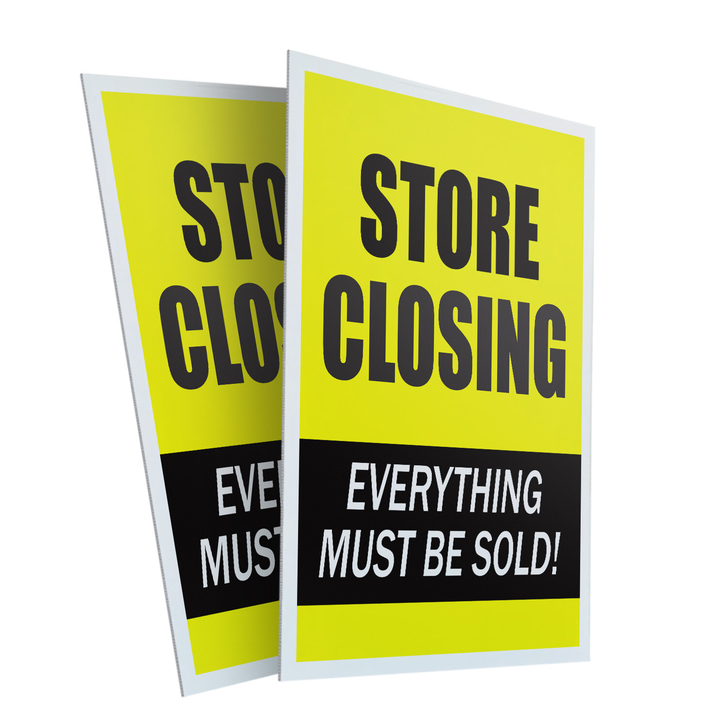 Store Closing 24&Prime; x 36&Prime; 2 Pack Of Store Sign Plastic Or Decal
