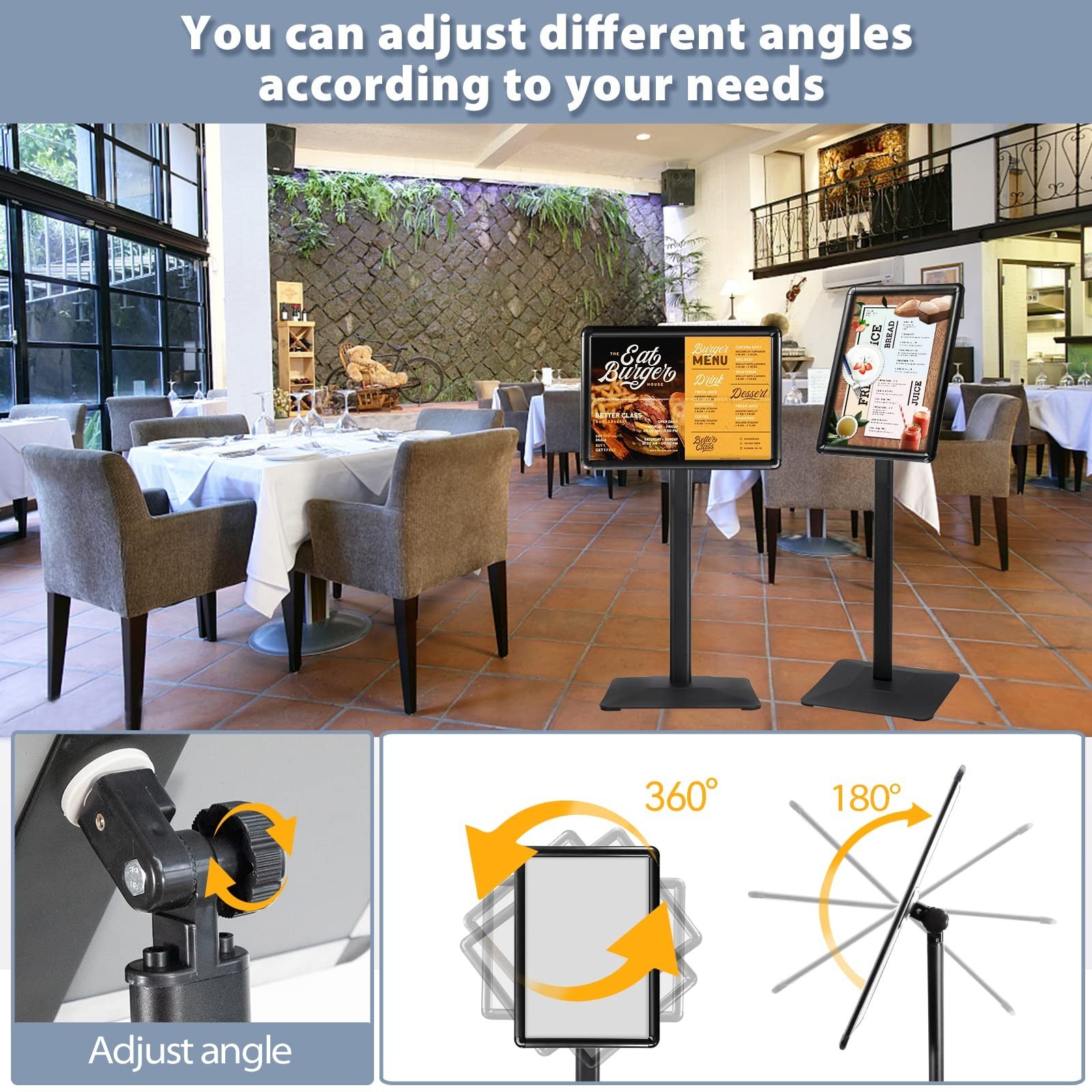 Heavy-duty Poster Stand Holder 11&Prime;x 17&Prime; Pedestal Floor Standing Sign Holder V…